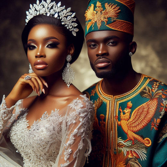 Perfect Nigerian Couple at Reception Hall.