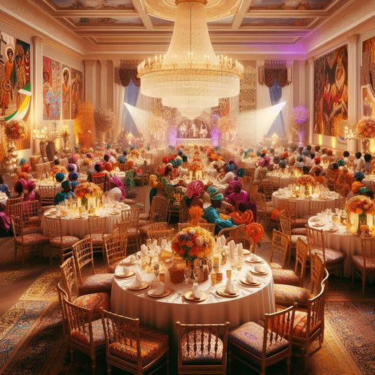 A beautifully decorated wedding venue in Texas.
