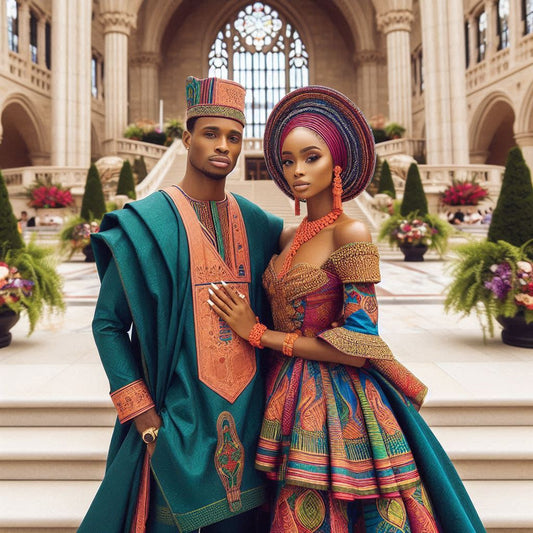 igerian Wedding Outfit for Couples in New York.
