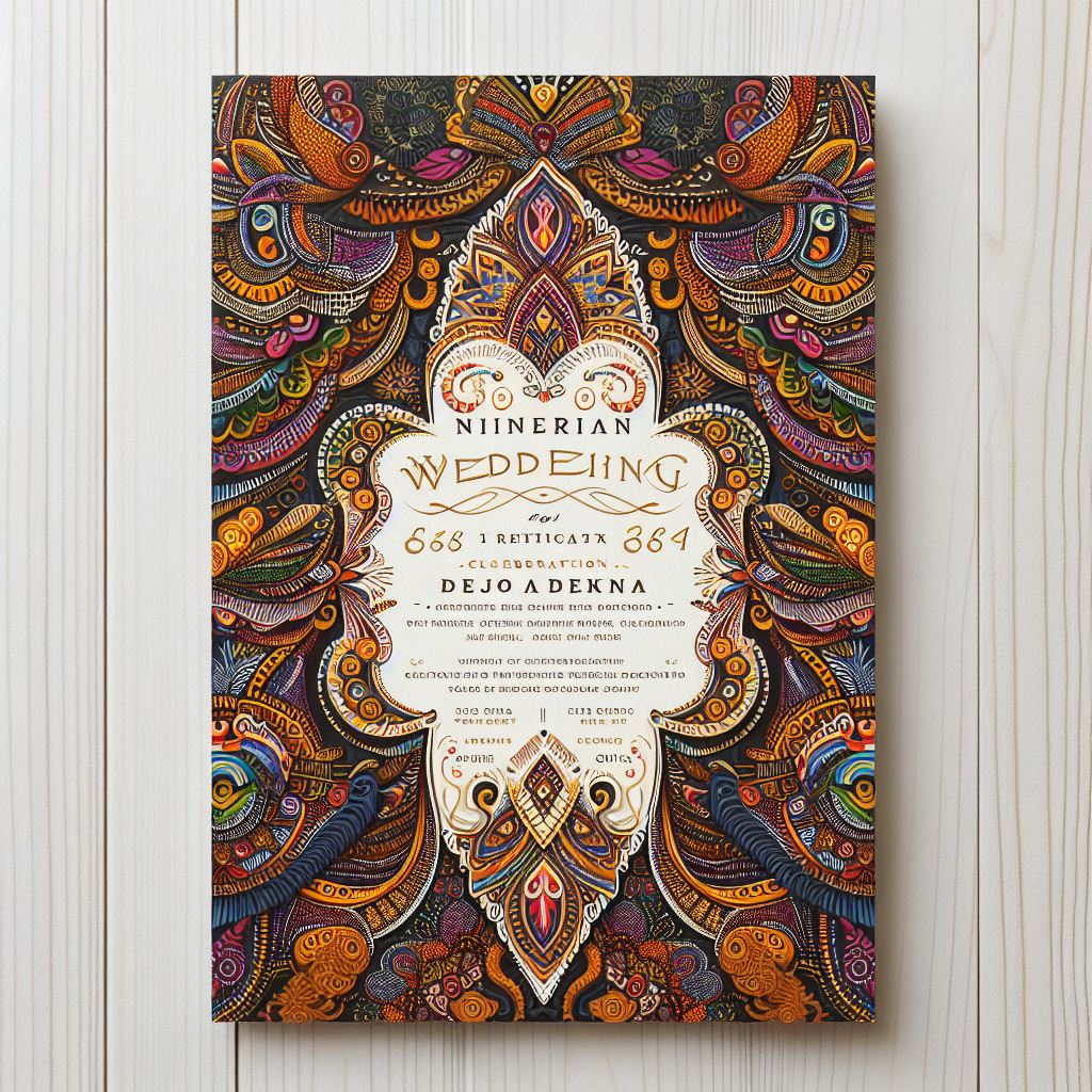 An elegant wedding invitation.