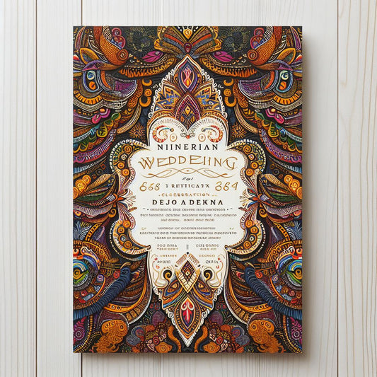An elegant wedding invitation.
