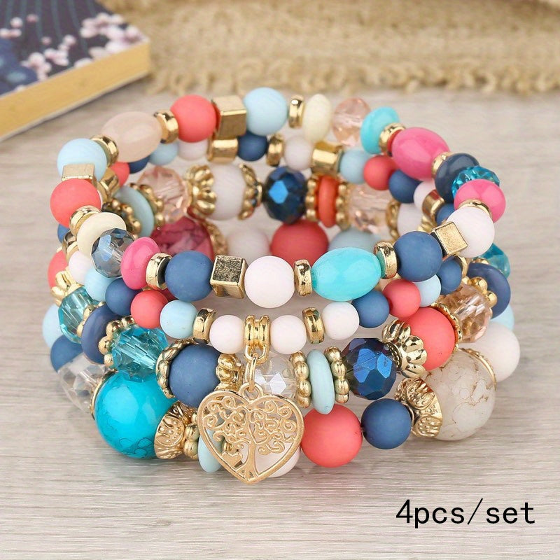vintage peach heart pendant bracelet