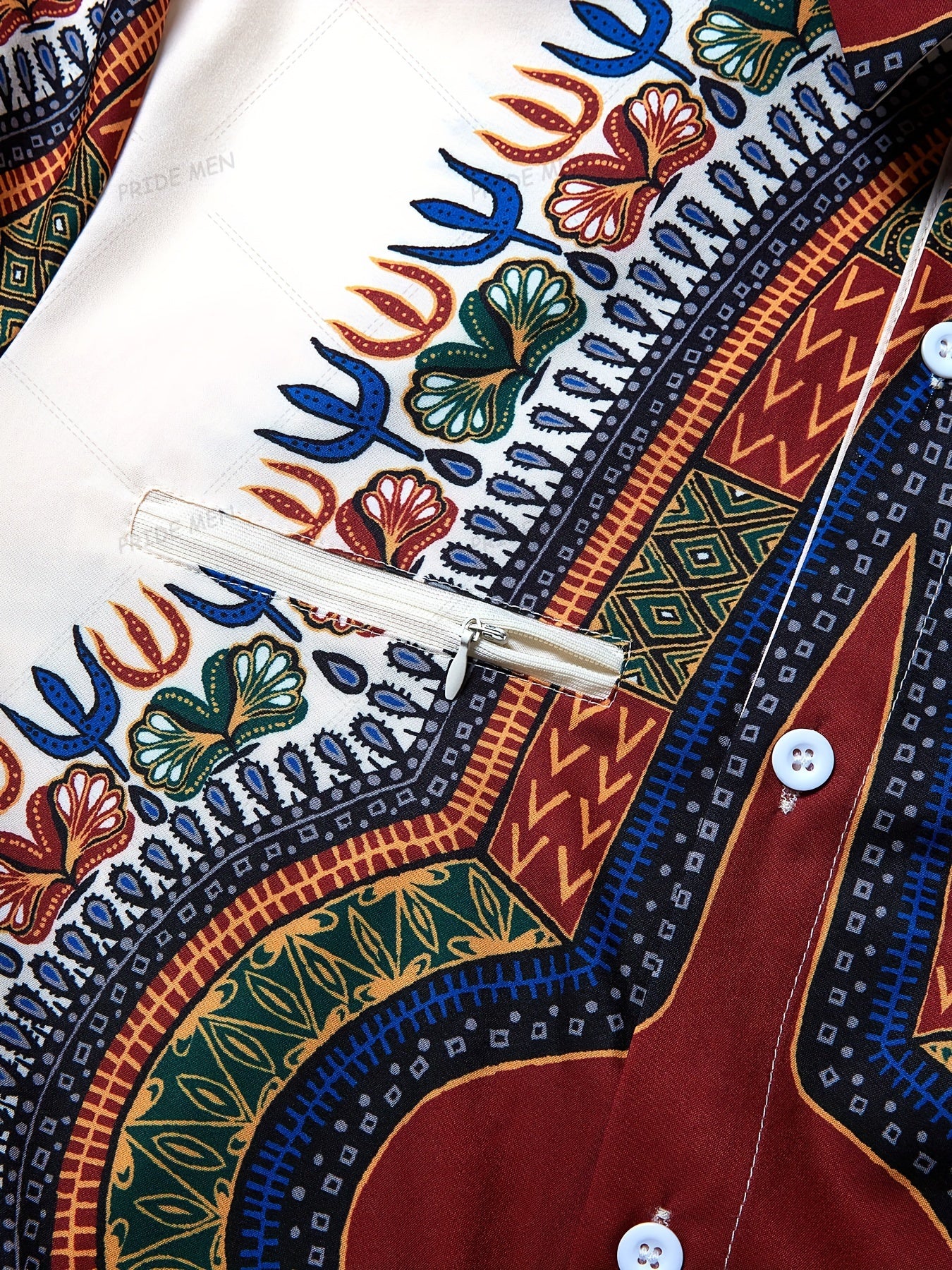 African Men Kaftan Beige Shirt