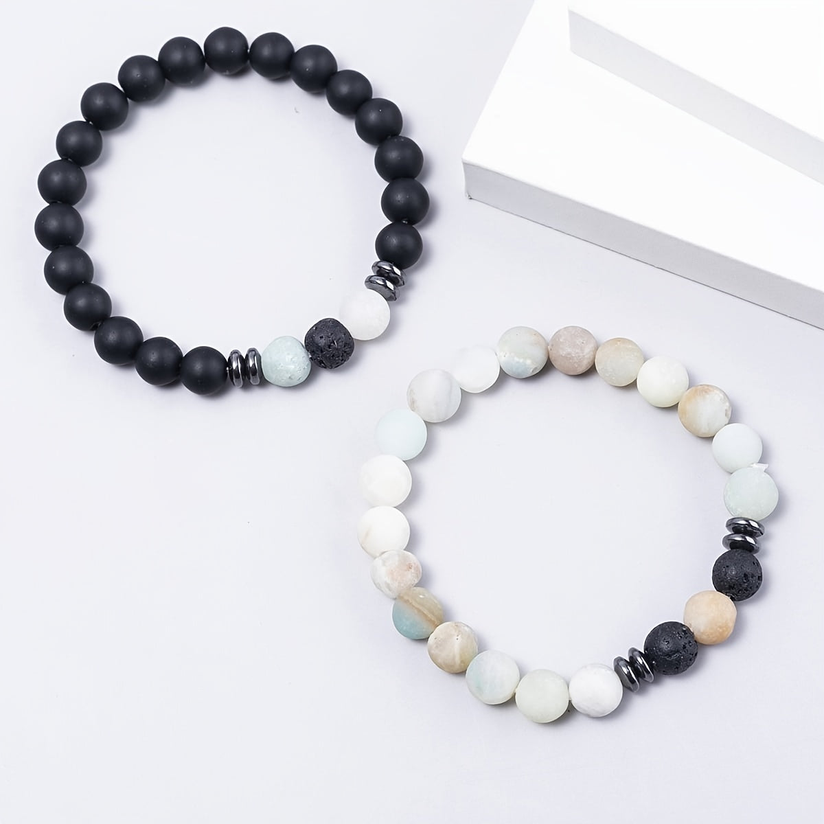 Men's Agate Stretch Bracelet