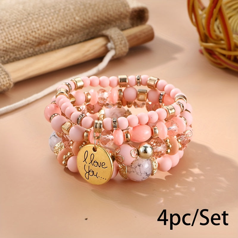bohemian multilayer bead bracelet