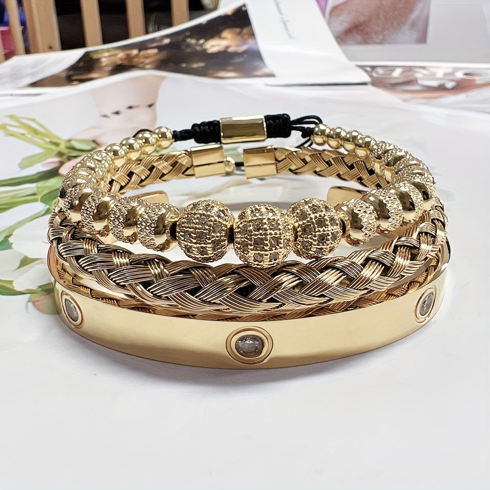 Vibrant Crystal Beaded Bracelets, Men's Fashion Accessories, Couples Jewelry, Enamel Green Red Bangles