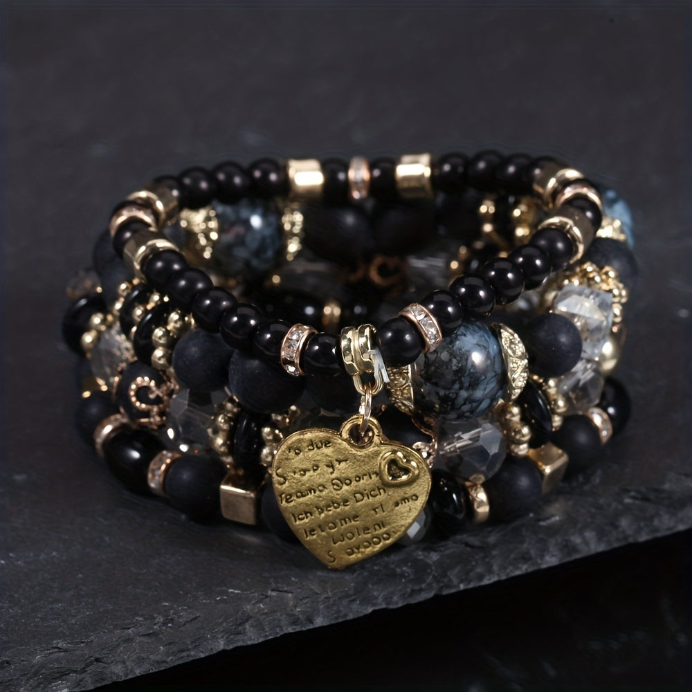 bohemian multilayer bead bracelet