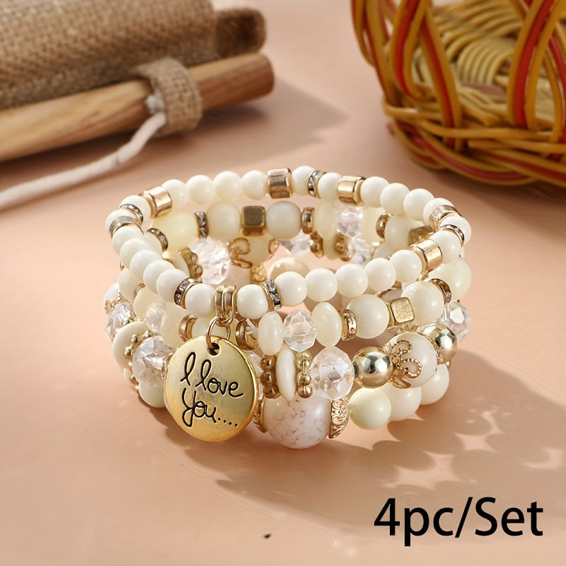 bohemian multilayer bead bracelet