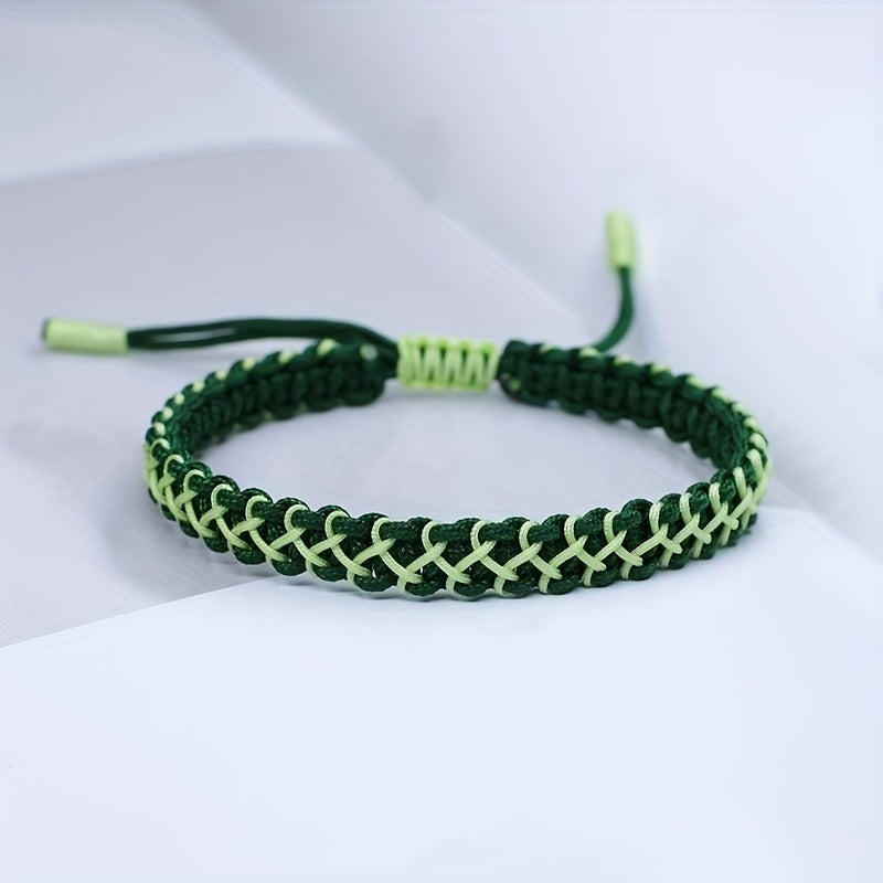 Sports Leisure Contrast Color Braided Bracelet
