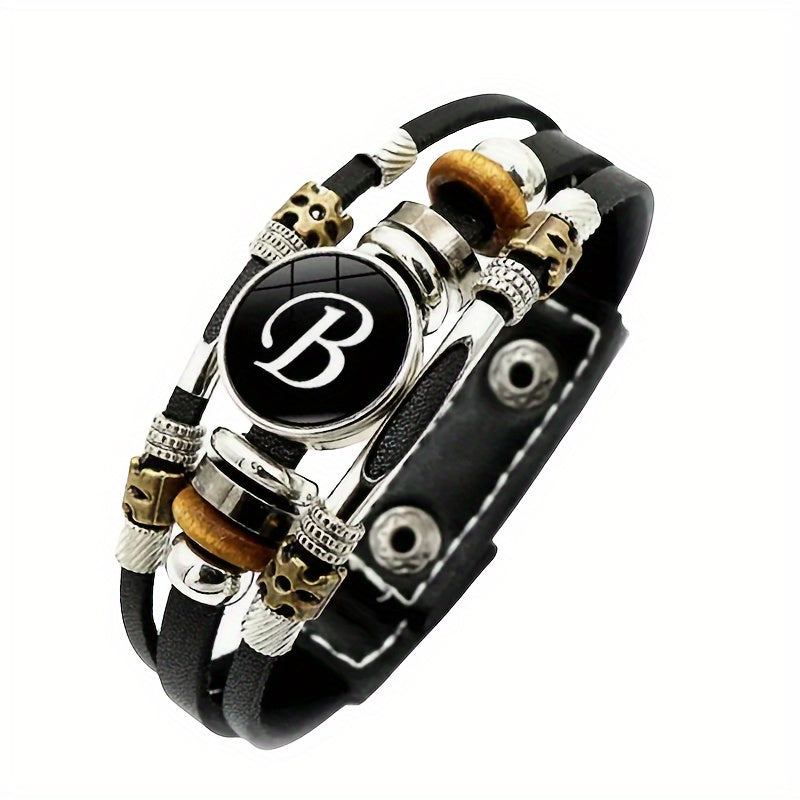 unisex alphabet charm bracelet