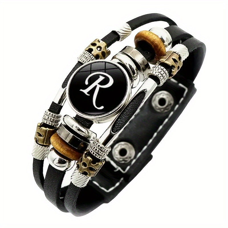 unisex alphabet charm bracelet