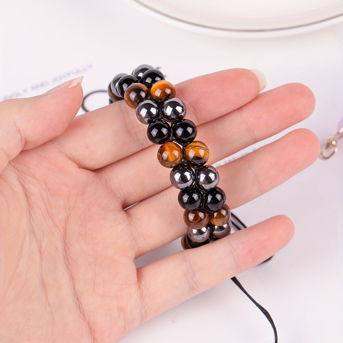 Hematite Bead Bracelet for Men