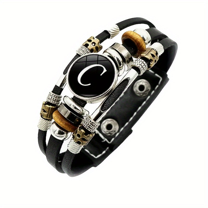 unisex alphabet charm bracelet
