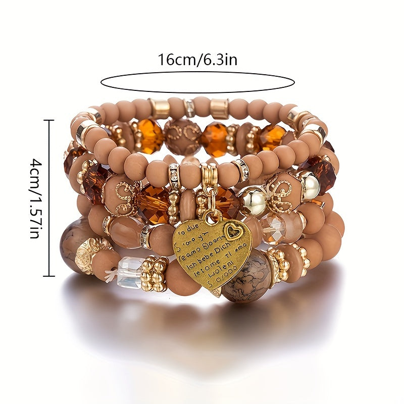 bohemian multilayer bead bracelet