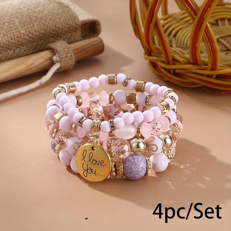 bohemian multilayer bead bracelet