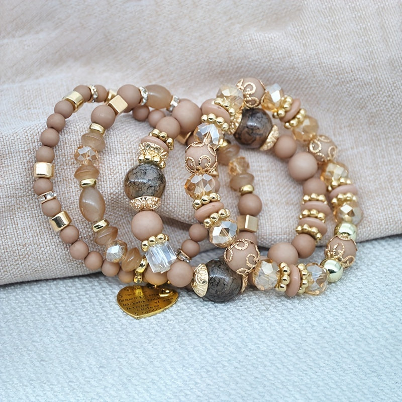 bohemian multilayer bead bracelet