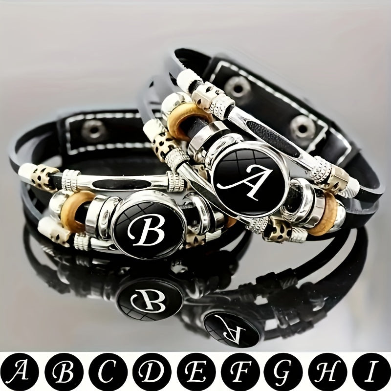 punk style alphabet bangle