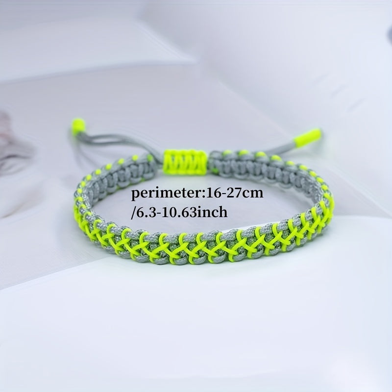 Sports Leisure Woven Braided Bracelet for Men | Contrast Color