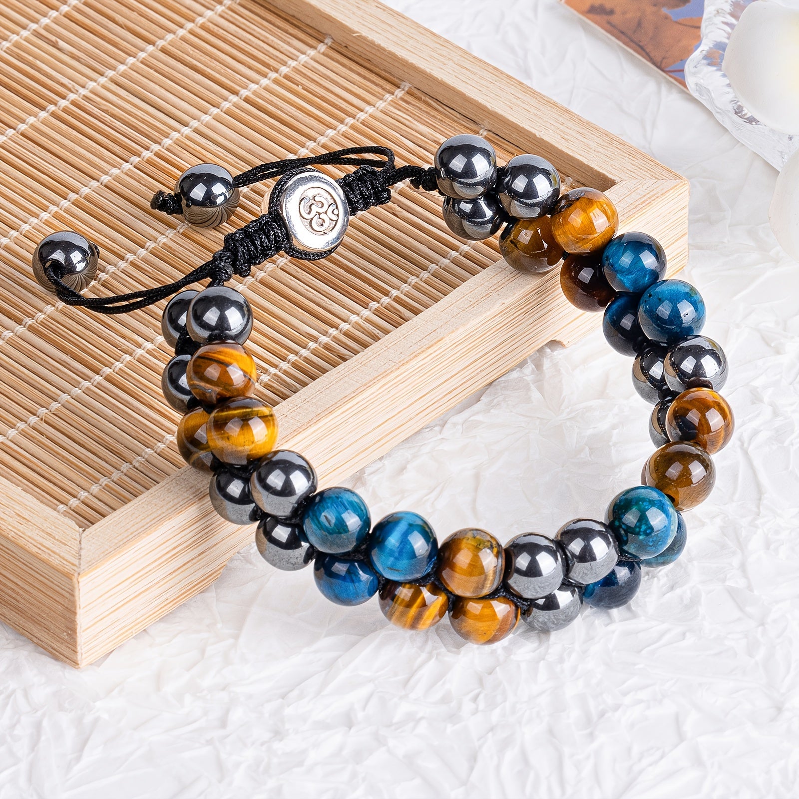 Black Beaded Bracelet for Men | Chroma Variety