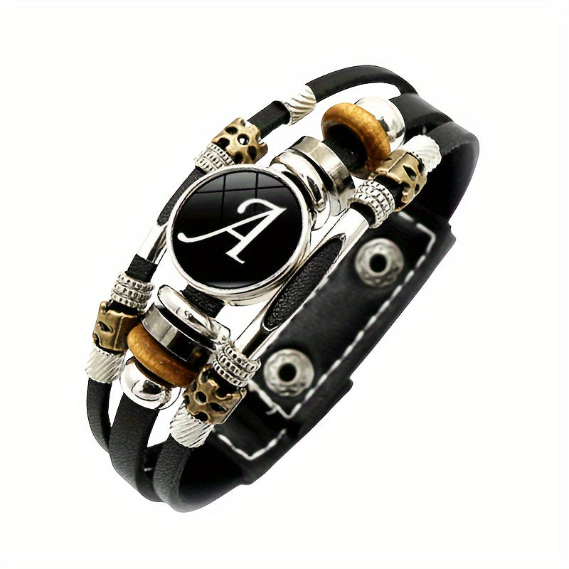 punk style alphabet bangle,