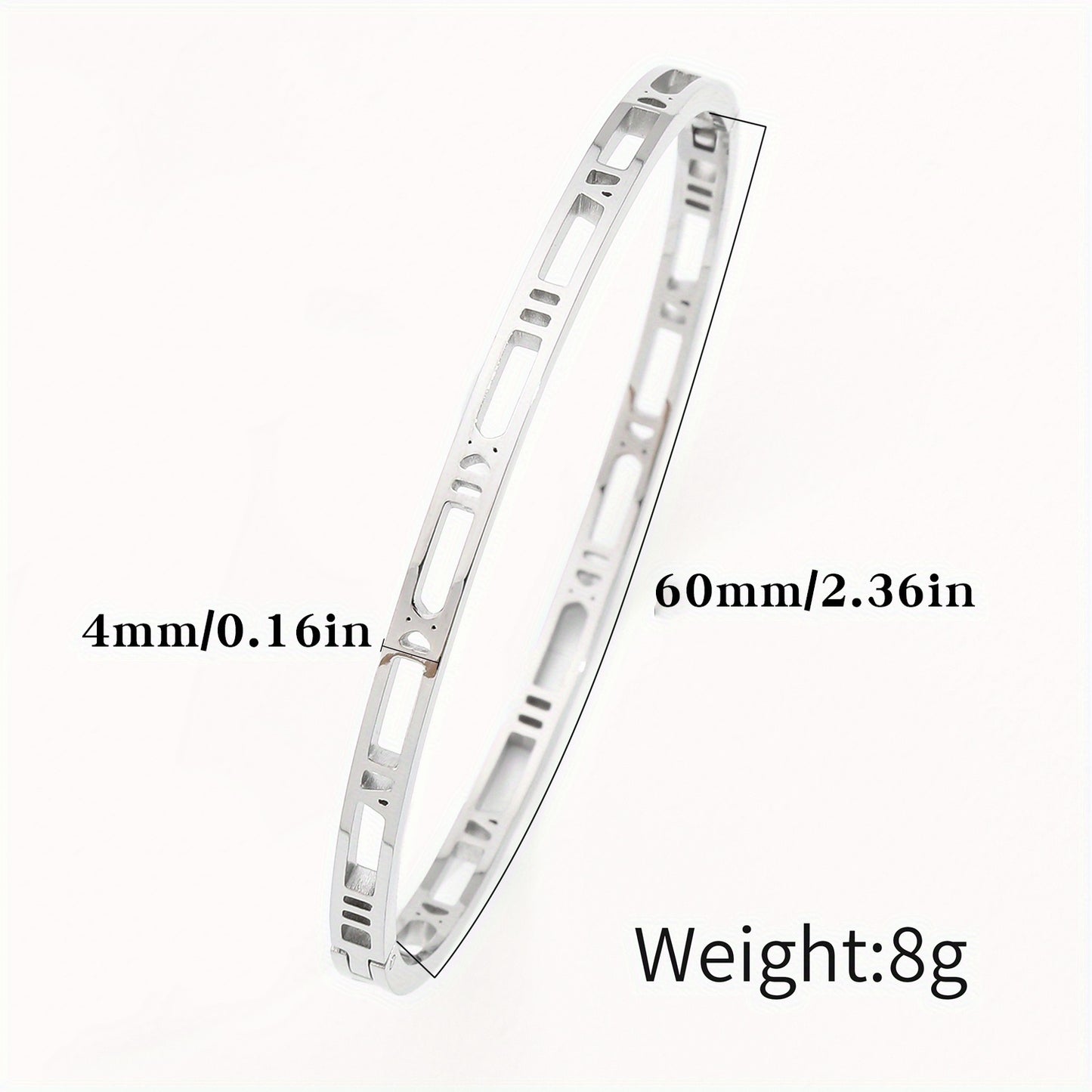 Classic Hollow Roman Numeral Unisex Bracelet.