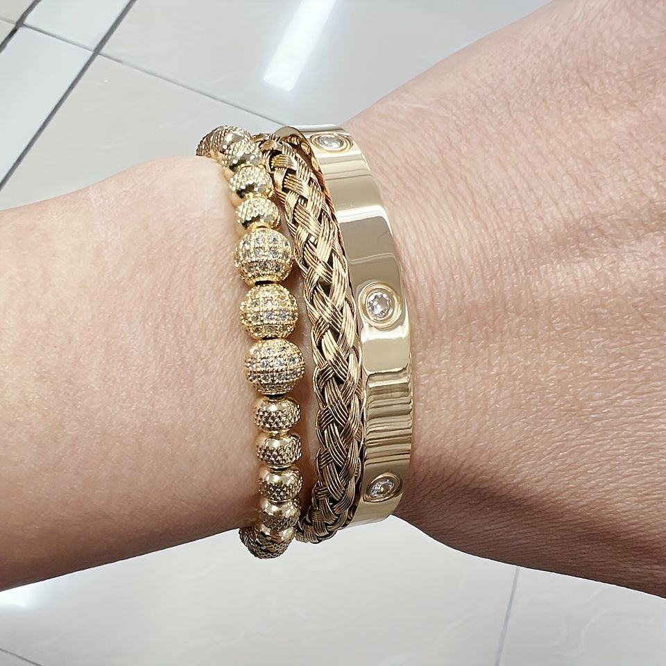 Vibrant Crystal Beaded Bracelets, Men's Fashion Accessories, Couples Jewelry, Enamel Green Red Bangles