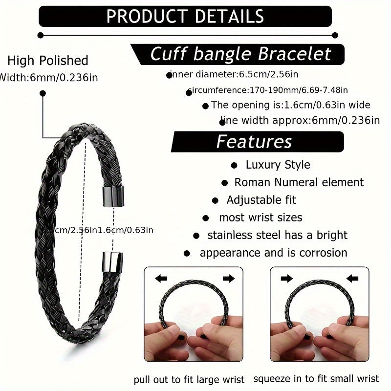 Stainless Steel Bangle, Unisex Bracelet, Sleek Jewelry, Fashion Accessory for Men and Women