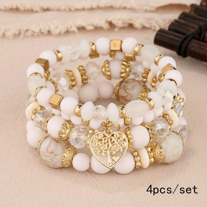 vintage peach heart pendant bracelet