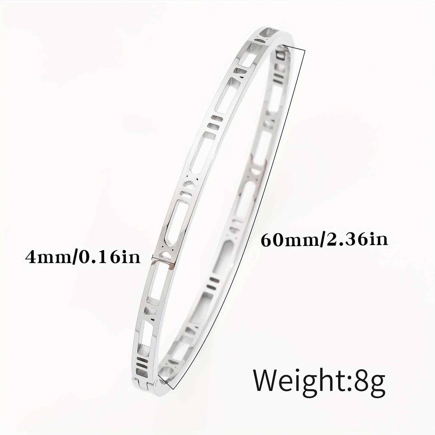 Classic Hollow Roman Numeral Unisex Bracelet.