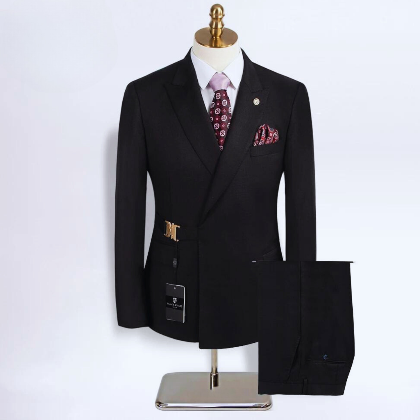 Luxury Notch Lapel Suit Black