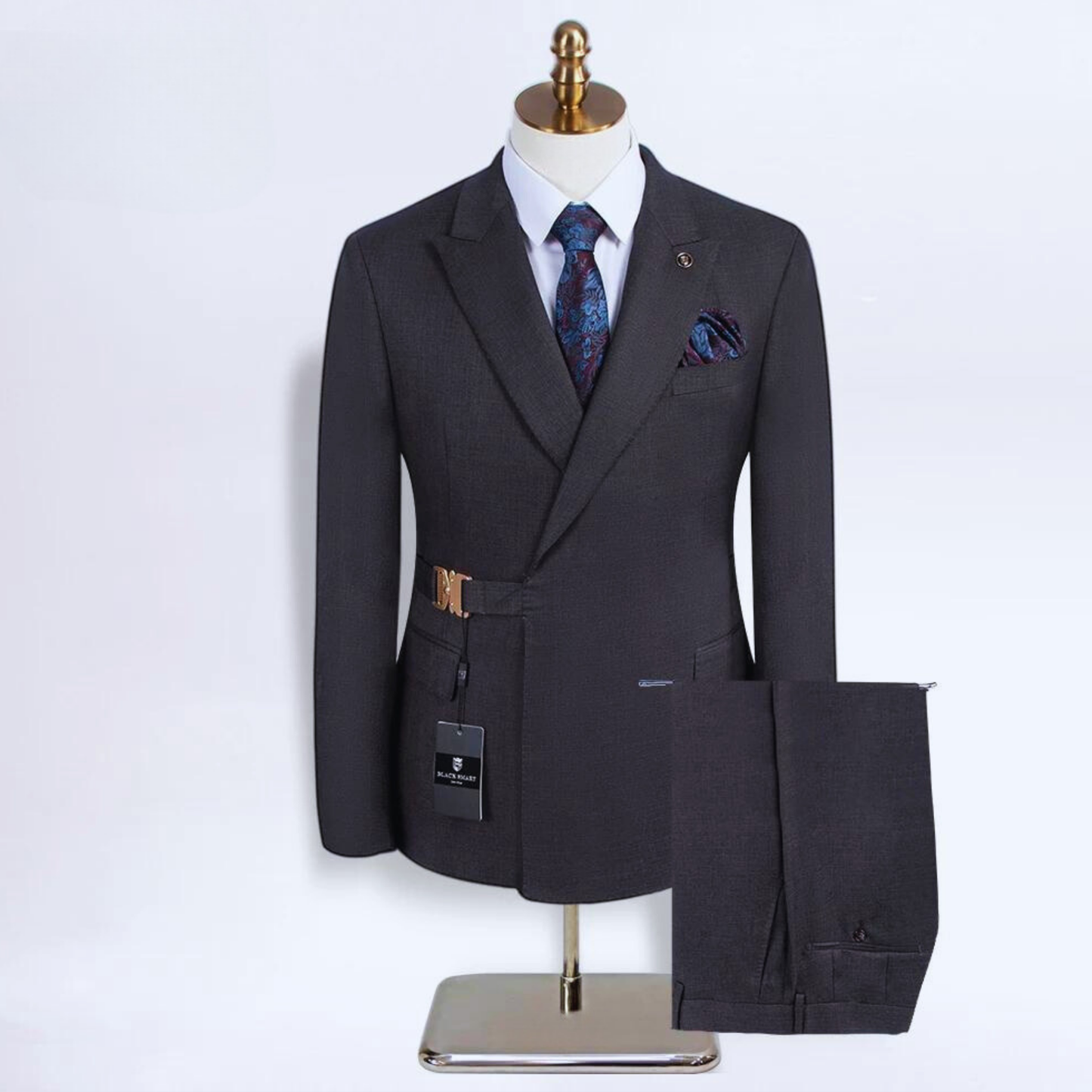 Luxury Notch Lapel Suit Grey