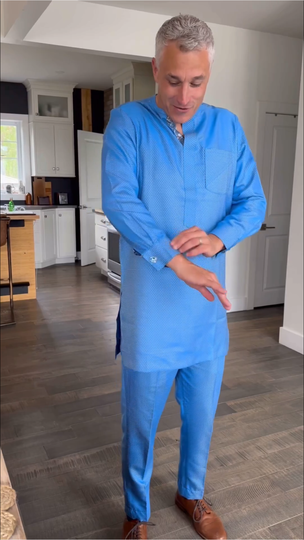 Luxury Sky Blue Agbada for Men.