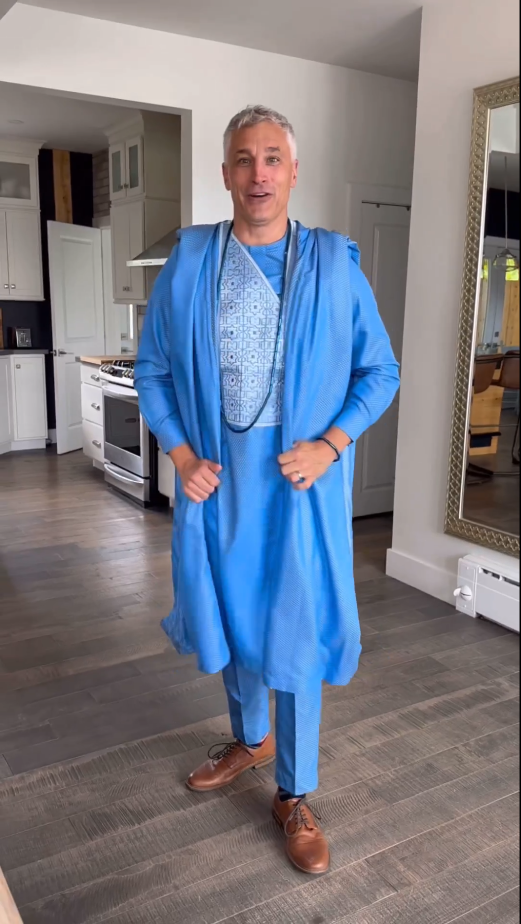 Luxury Sky Blue Agbada for Men.