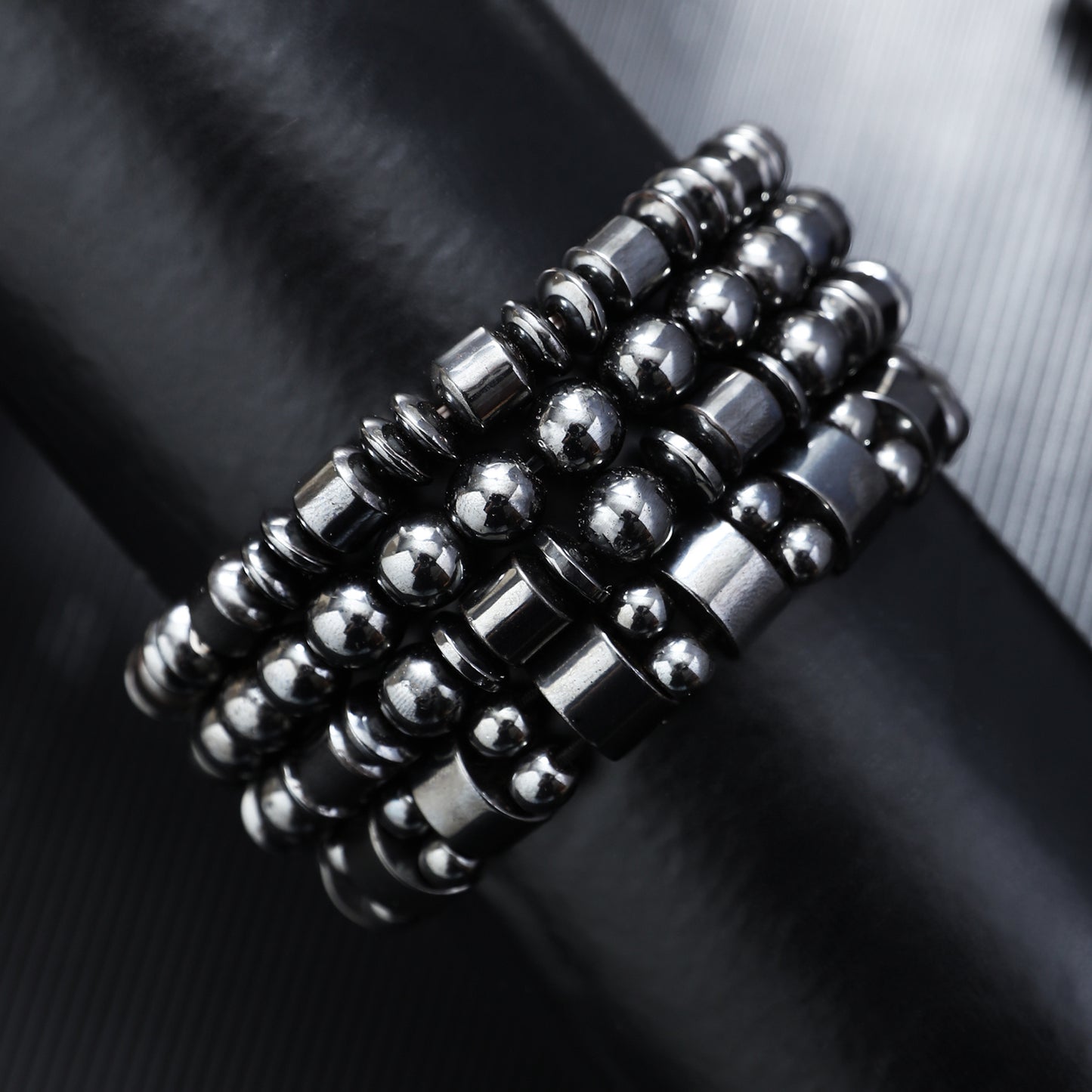 Men's Sports Black Magnetic Bracelet