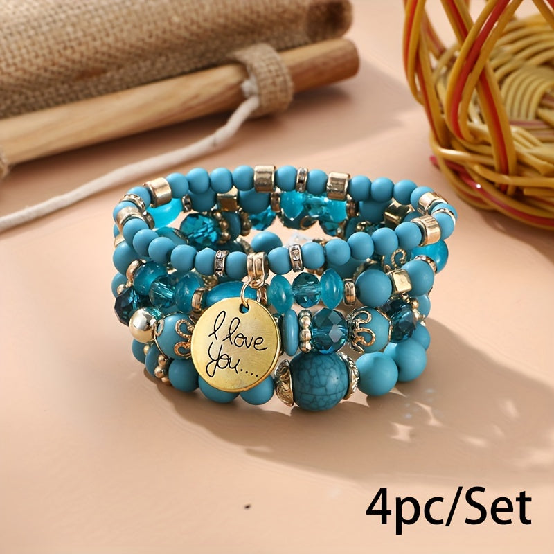 bohemian multilayer bead bracelet