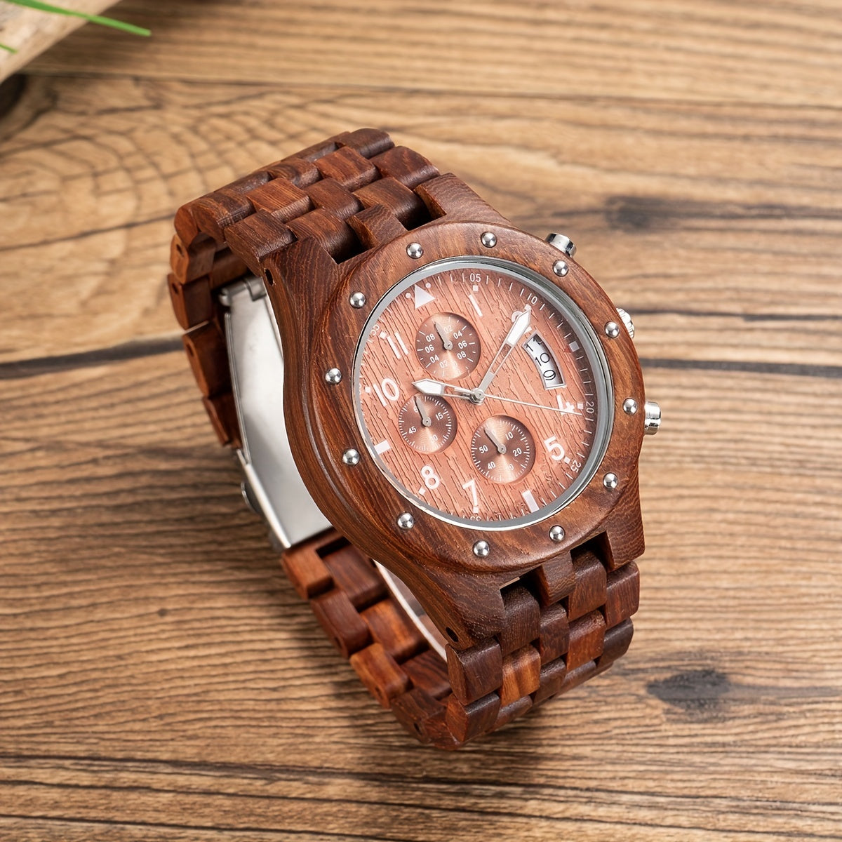 Natural Red Sandalwood Men's Watch