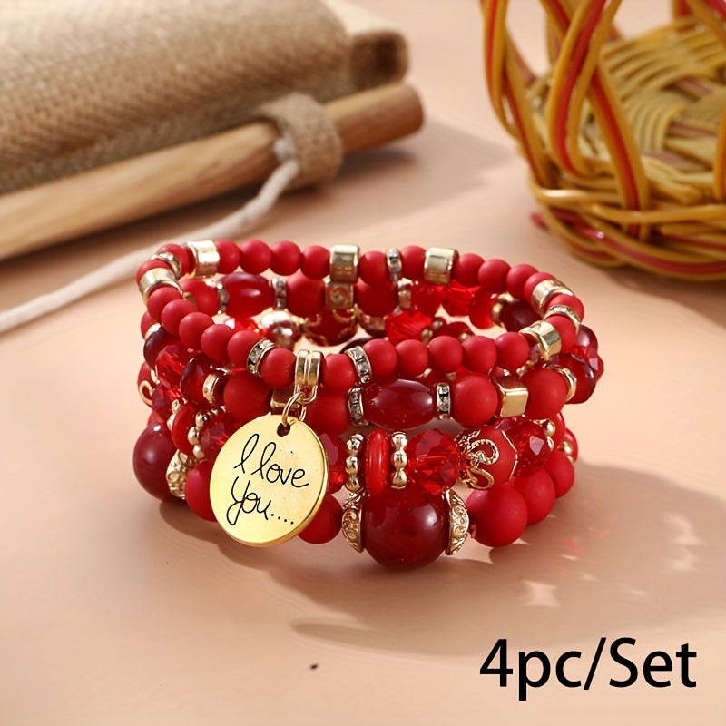 bohemian multilayer bead bracelet