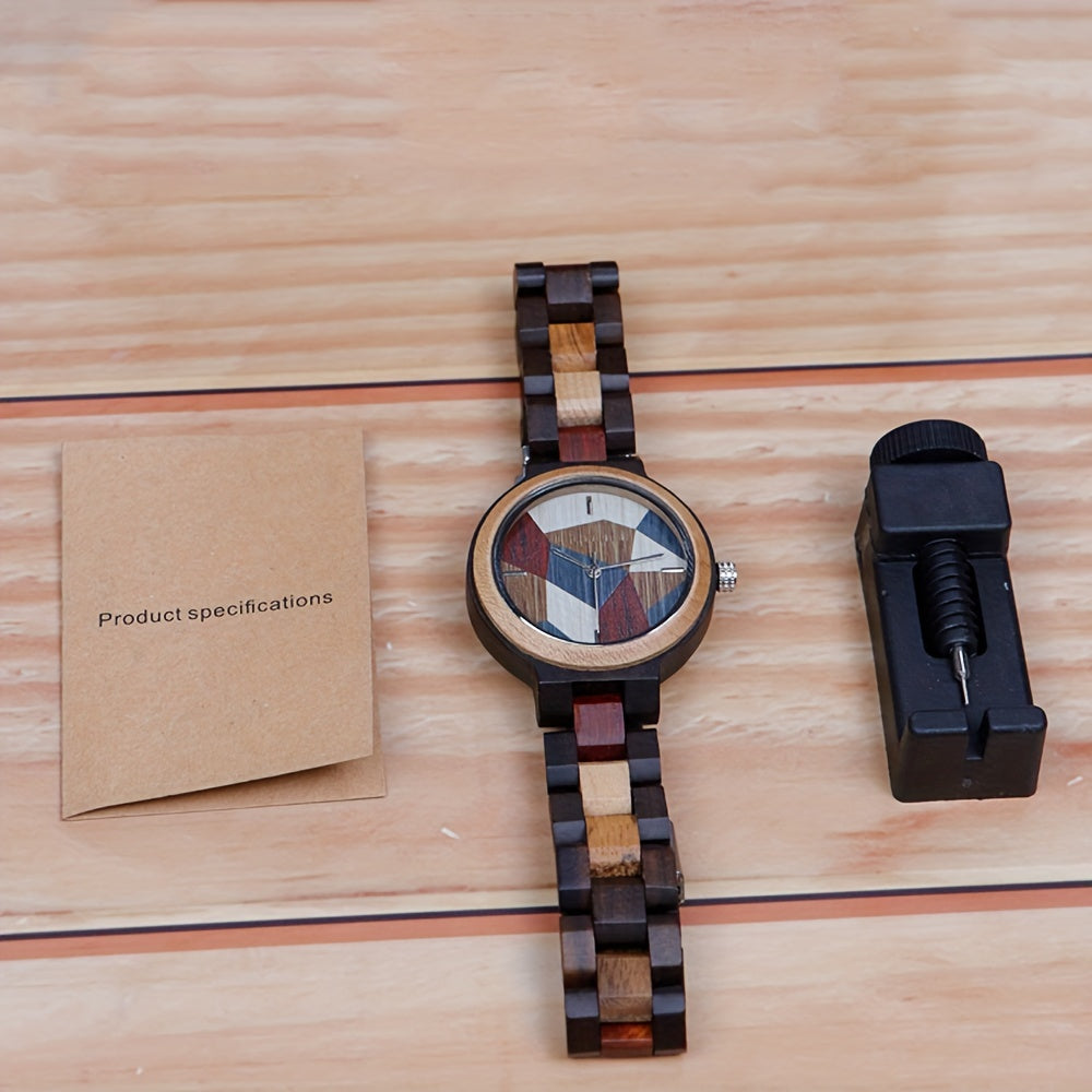 Retro Natural Wood Analog Wrist Watch