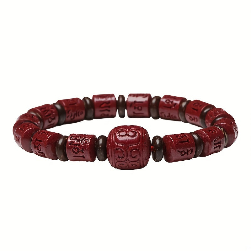 Red men's bracelet, stylish accessory, adjustable wristband, men's fashion jewelry