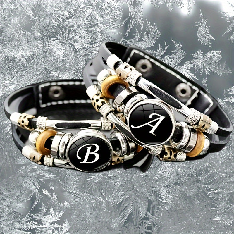 unisex alphabet charm bracelet