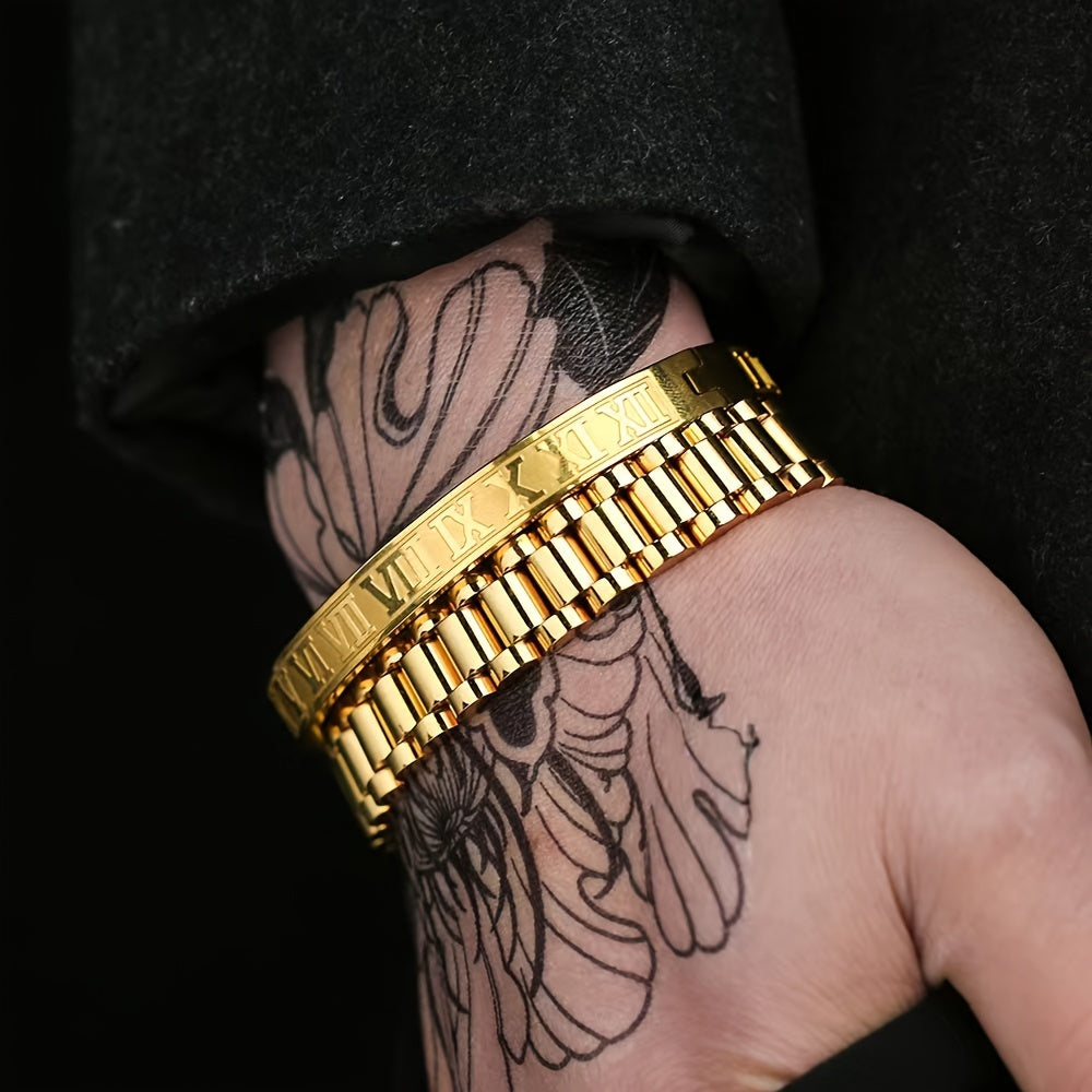 Stainless Steel Bracelet for Men | Gold