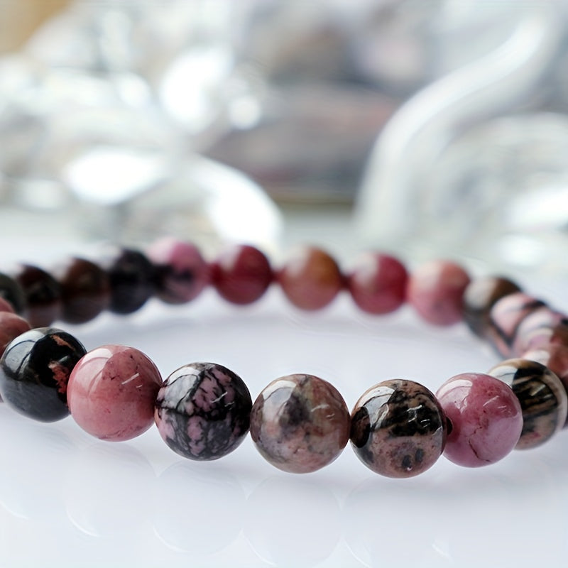 Black Line Rhodochrosite Bracelet