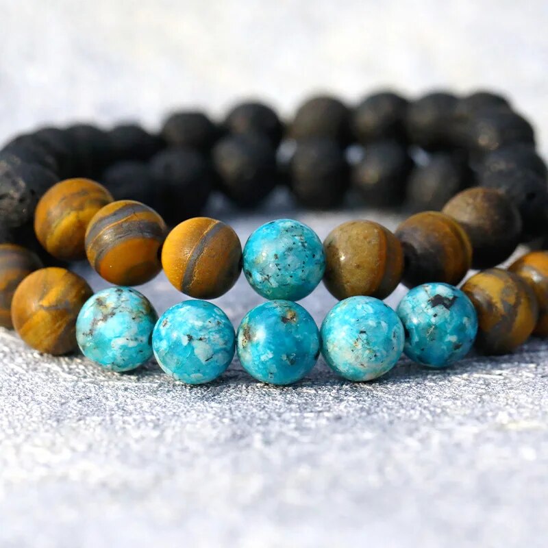 Lava Bead bracelet for men
