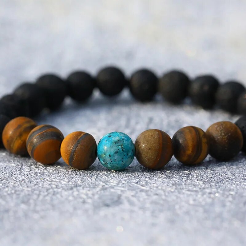 Lava Bead bracelet for men