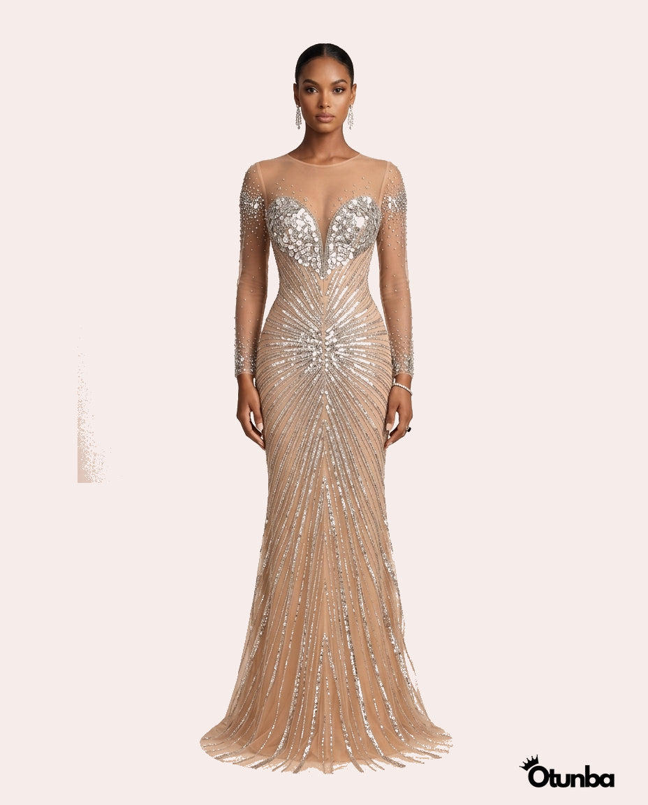 Luxury Shimmering Prom Beaded Dress