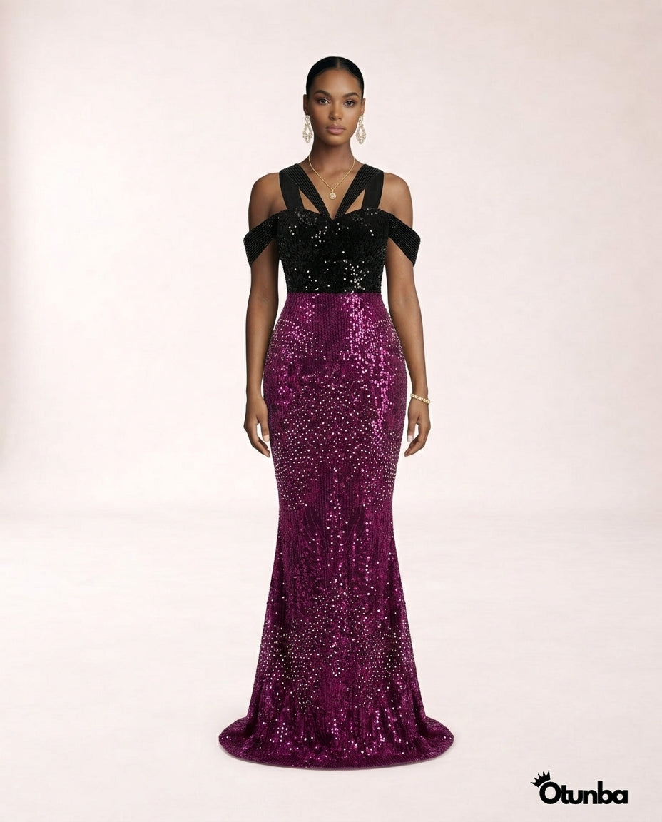 fitted lace wedding dress Simple Off Shoulder Satin Long Prom Dress, Dark Purple Party Dress Eve –  Cutedressy