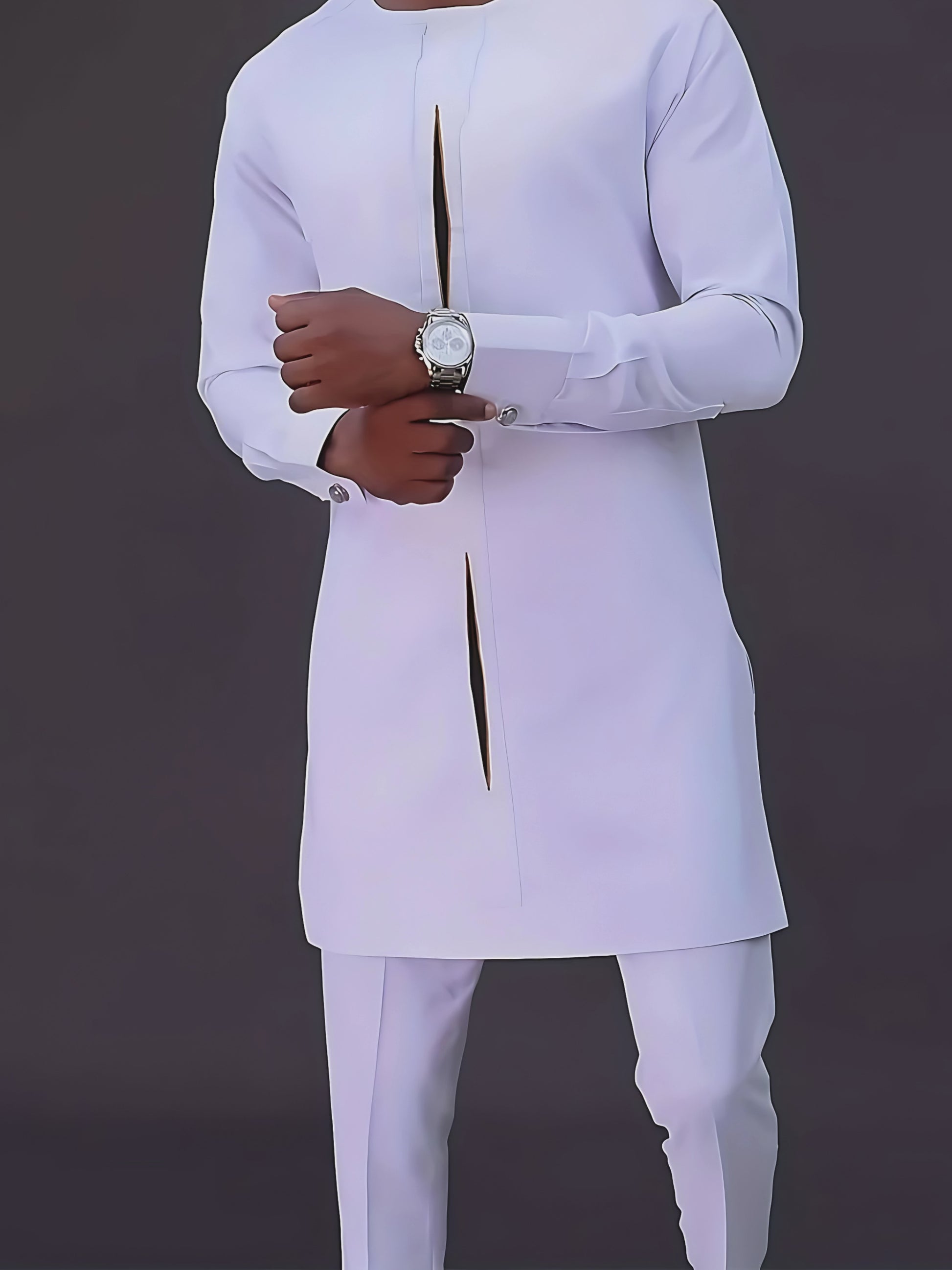 African men's kaftan, cultural attire, African fashion, custom-sized robe