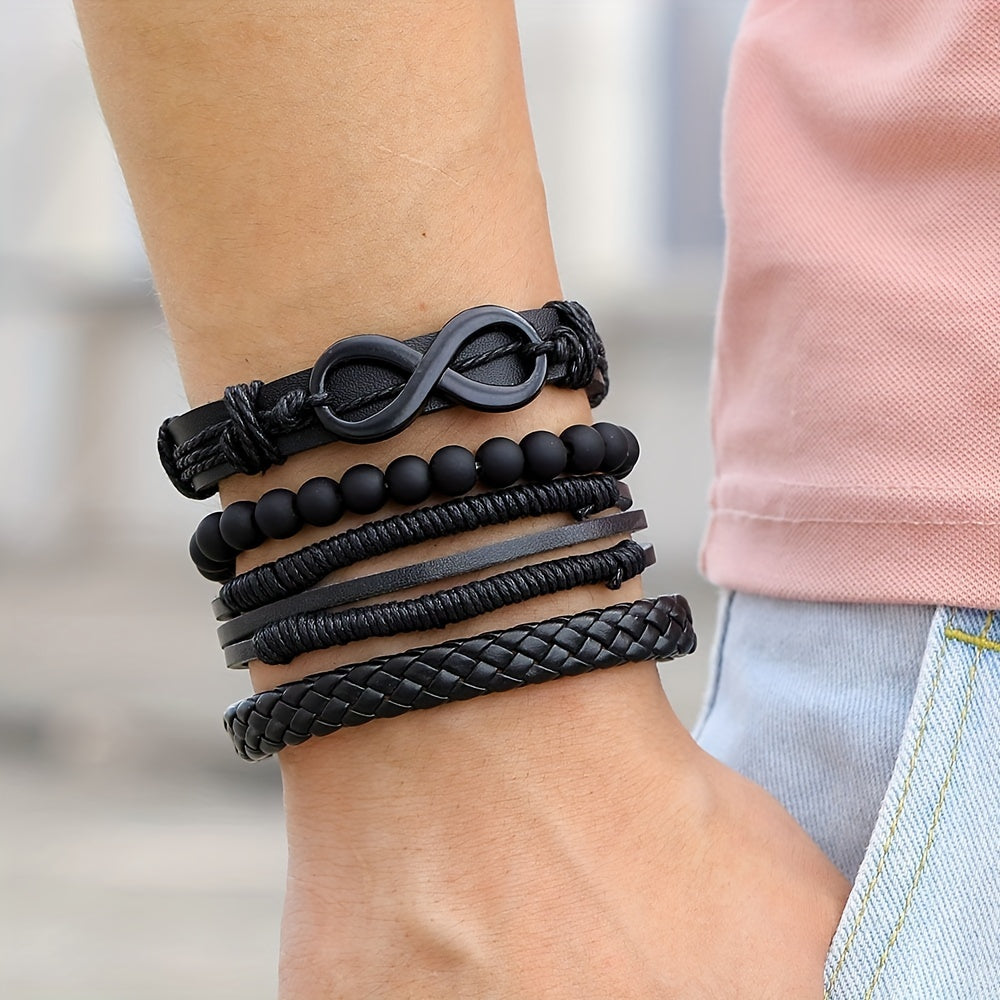 Infinity Bracelet for Men | Black