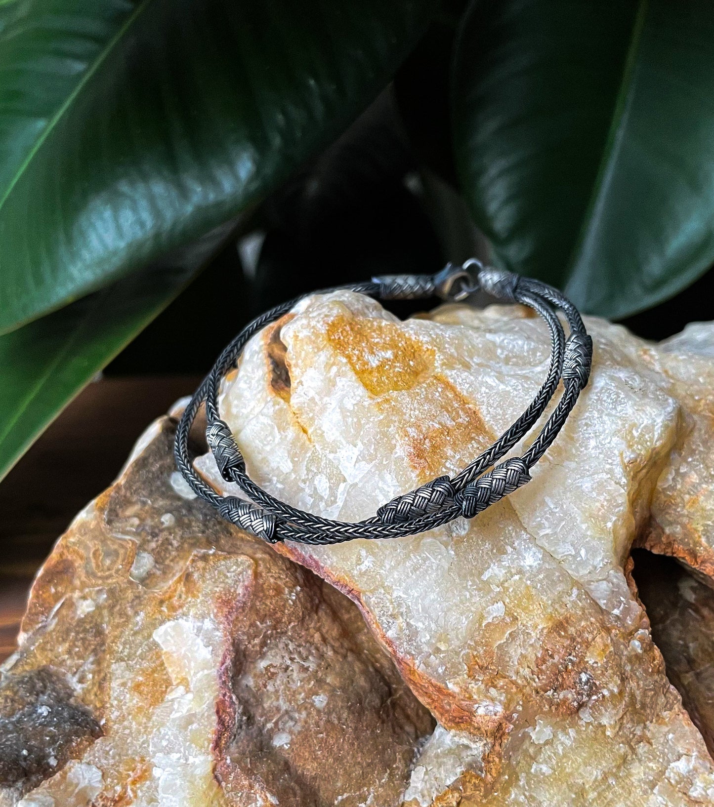 Hand Braided Celtic Silver Bracelet