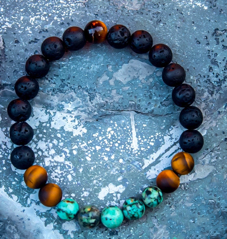 African Turquoise boho bracelet